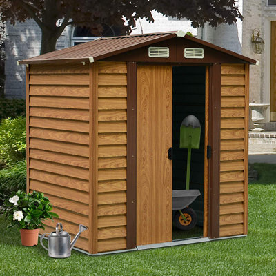 WFX Utility 6 ft. W x 5 ft. D Overlap Apex Metal Garden Shed & Reviews
